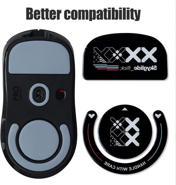 Глайди скляні для Logitech G Pro X Superlight Flick Black 040247 фото