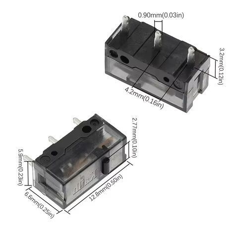 Мікроперемикач для миші Kailh GM 8.0 Black 2 шт 0401145 фото