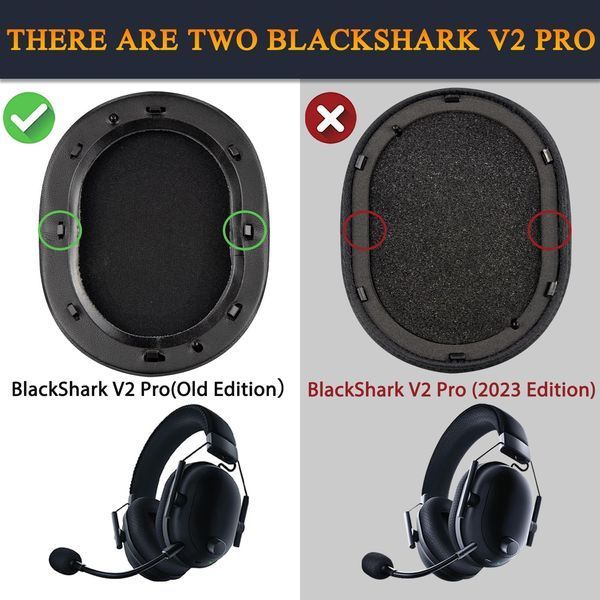 Амбушури для Razer BlackShark V2 Black тканинні 040166 фото