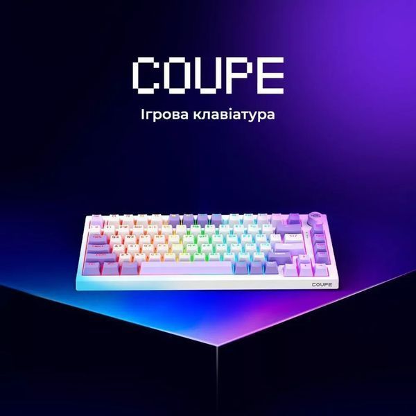 Клавіатура бездротова Proove Gaming Coupe Black/Purple, UKR/ENG (WKCP00022416) 060231 фото
