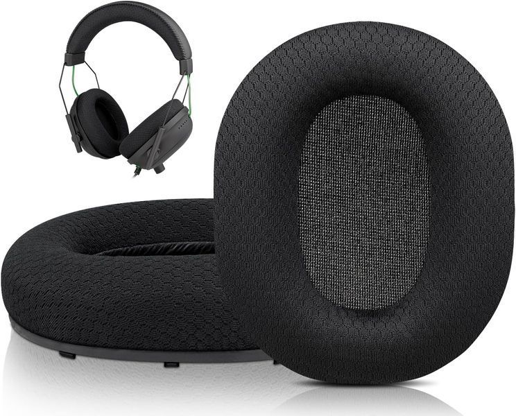 Амбушури для Razer BlackShark V2 Black тканинні 040166 фото