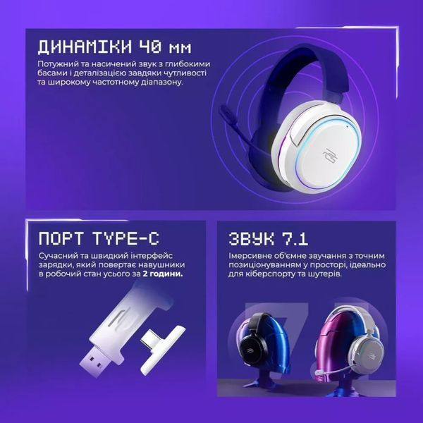 Навушники бездротові Proove Gaming Rapture Black (GHRPPP010001) 030170 фото