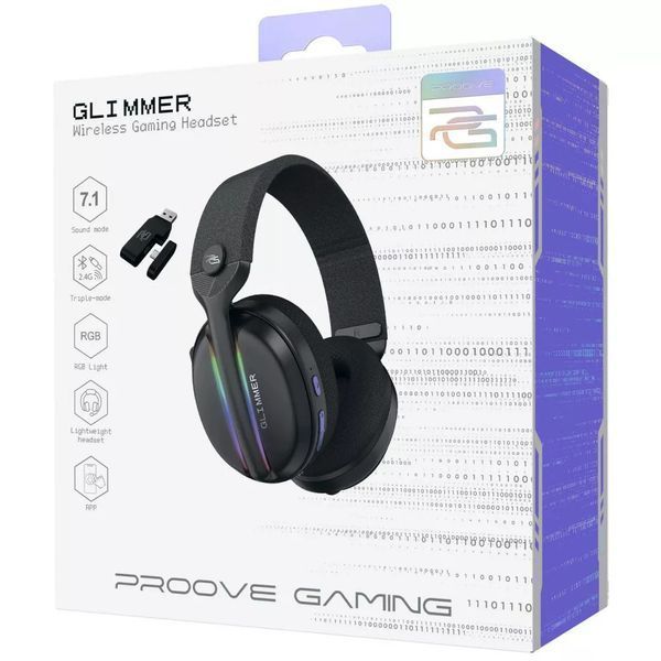 Навушники бездротові Proove Gaming Glimmer (APP) Black/Purple (WHGL00022016) 030172 фото