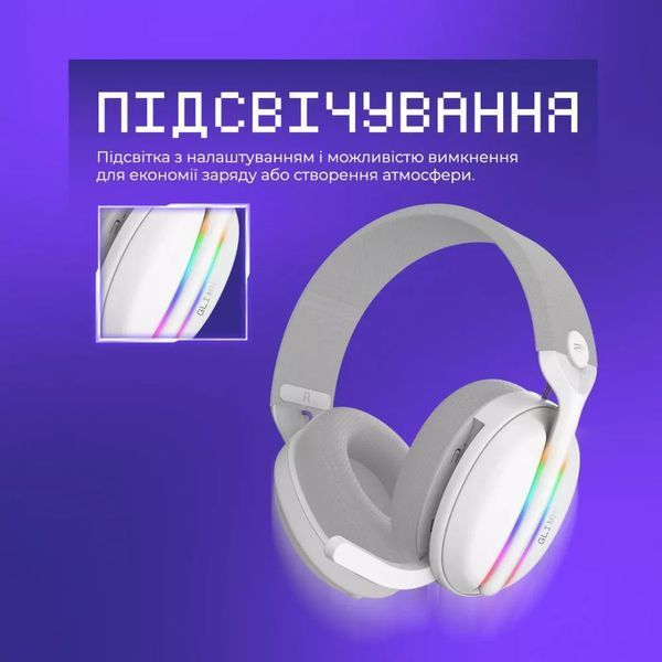 Навушники бездротові Proove Gaming Glimmer (APP) Black/Purple (WHGL00022016) 030172 фото