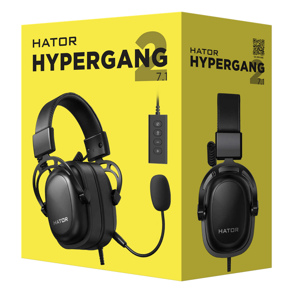 Навушники дротові HATOR Hypergang 2 USB 7.1 (HTA-940) Black 030129 фото
