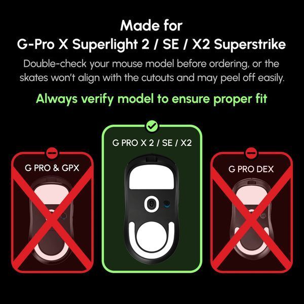 Глайди тефлонові для Logitech G Pro X Superlight 2/SE Esptiger Kryos 040430 фото