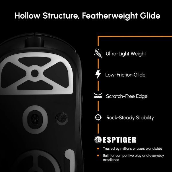 Глайди тефлонові для Logitech G Pro X Superlight 2/SE Esptiger Kryos 040430 фото