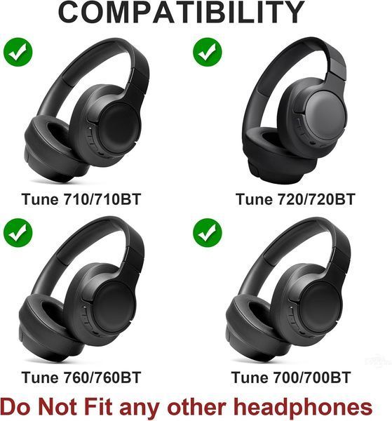 Наголів'я для навушників JBL Tune 700, 710, 720, 750 Black 040359 фото