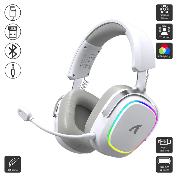 Навушники бездротові Attack Shark G800 White (6972792472706) 030175 фото