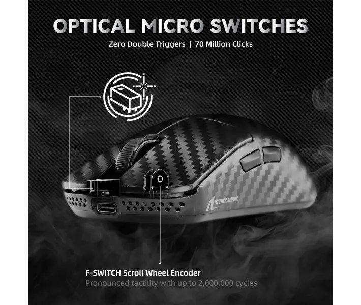 Миша бездротова Attack Shark R11 Ultra 8K Weave Black 010233 фото