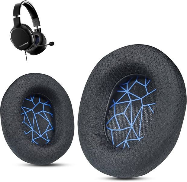 Амбушури для SteelSeries ARCTIS 1 3 5 7 9 PRO Blue тканинні 040242 фото