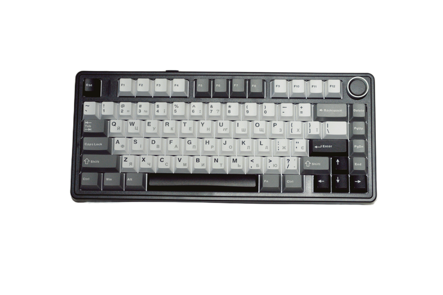 Клавіатура бездротова Aula F75 HE Dragan King Magnetic Switch Black/White/Gray (6978080506993) 060240 фото