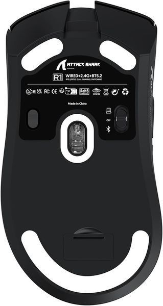 Миша бездротова Attack Shark R1 Black 010228 фото
