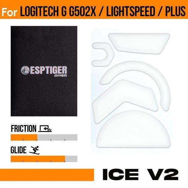 Глайди тефлонові для Logitech G502 X Wireless/Plus Esptiger Ice V2 040411 фото